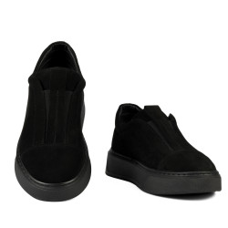 Dam casual skor 6095 svart velour