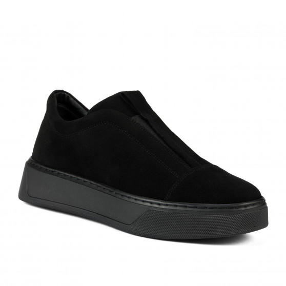 Dam casual skor 6095 svart velour