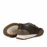 Dam sneakers 6097 sand mocka kombinerad
