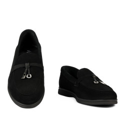 Damskor moccasiner 6082-1 svart mocka