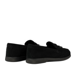 Damskor moccasiner 6082-1 svart mocka