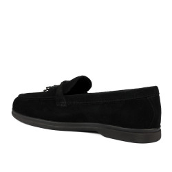 Damskor moccasiner 6082-1 svart mocka
