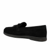 Damskor moccasiner 6082-1 svart mocka