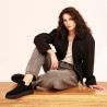 Dam casual skor 6095 svart velour lifestyle