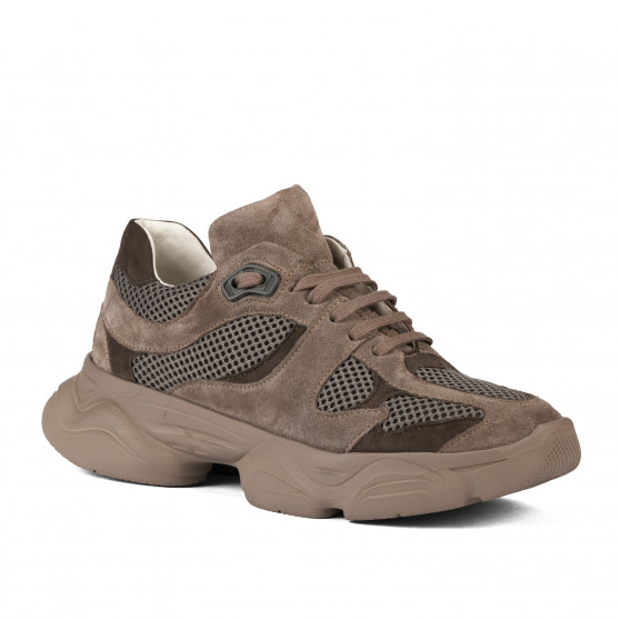 Damträningsskor 6102 sand mocka kombinerad