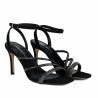 Dam sandaler 1337 svart kombinerad mocka