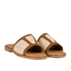 Dam sandaler 5128 beige kombinerad
