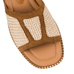 Dam sandaler 5128 beige kombinerad