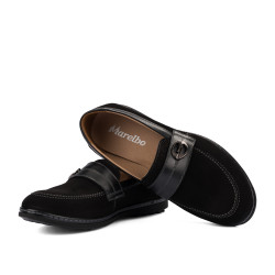 Damloafers 6100 svart kombinerad mockasin