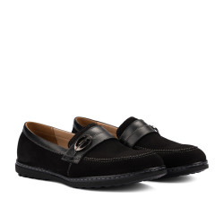 Damloafers 6100 svart kombinerad mockasin