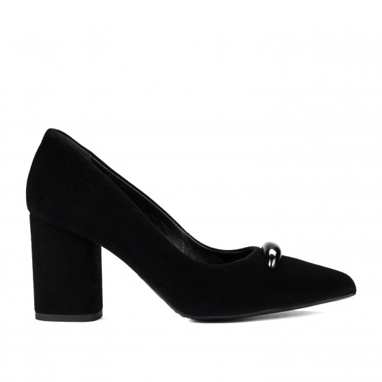 Eleganta damskor 1361 svart mocka