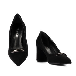 Eleganta damskor 1361 svart mocka