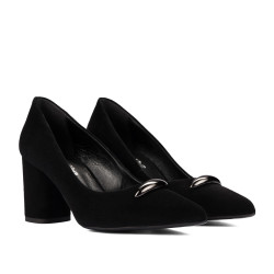 Eleganta damskor 1361 svart mocka