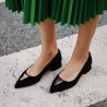 Dam ballerina 1360 svart velour lifestyle