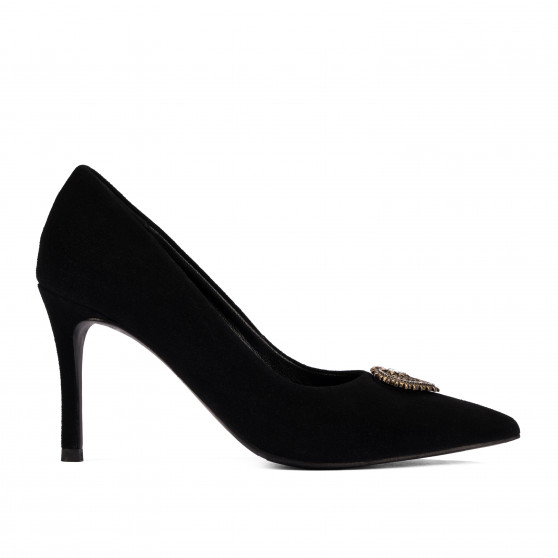 Eleganta damskor 1363 svart mocka