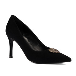 Eleganta damskor 1363 svart mocka