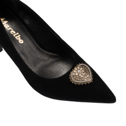 Eleganta damskor 1363 svart mocka
