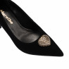 Eleganta damskor 1363 svart mocka