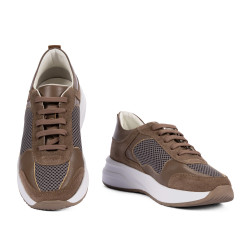 Dam sneakers 6098 kombinerad sand