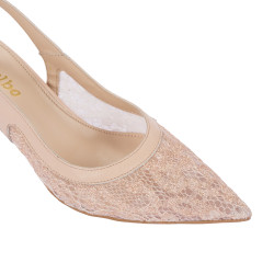 Damsandaler 1368 beige kombinerad