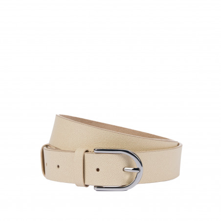 Dam bälte 43-1m beige saffiano