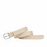 Dam bälte 43-1m beige saffiano