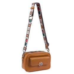 Damd väska axelväska 014g 01 biz caramel