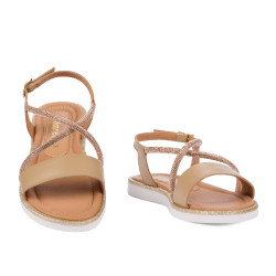 Barnsandaler 541 beige kombinerad
