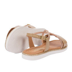 Barnsandaler 541 beige kombinerad
