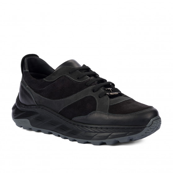 Herrarnas casual/sportskor 996 svart kombinerad mocka