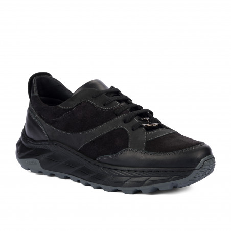 Herrarnas casual/sportskor 996 svart kombinerad mocka