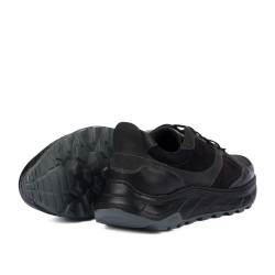 Herrarnas casual/sportskor 996 svart kombinerad mocka