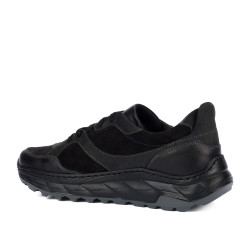 Herrarnas casual/sportskor 996 svart kombinerad mocka