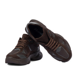 Damsportskor 6102 choklad kombinerad