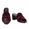 Dam sandaler 1367 vinröd mocka