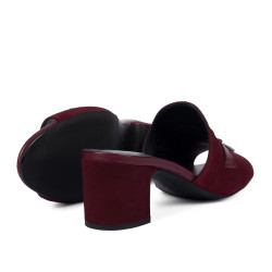 Dam sandaler 1367 vinröd mocka