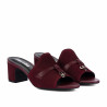 Dam sandaler 1367 vinröd mocka