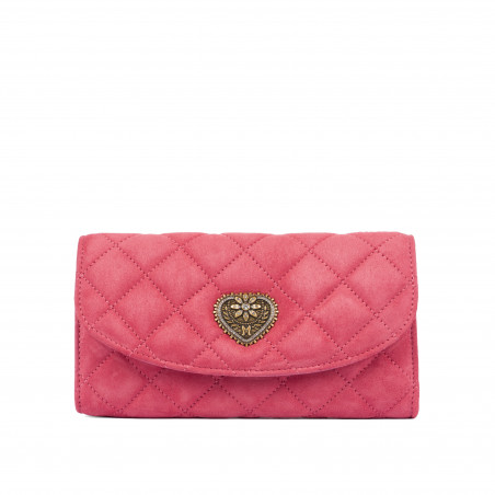 Damhandsväska axel 048g mocka rosa barbie