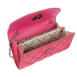 Kvinna axelväska 048g 01 camoscio rosa barbie