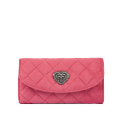 Kvinna axelväska 048g 01 camoscio rosa barbie